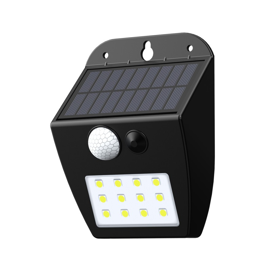 it-Lighting Meribel LED 2W 3000K  Solar Outdoor Wall Lamp Black D:130x10x50mm (80207011S)