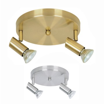 Επιτοίχιο σποτ από μέταλλο σε οξυντέ απόχρωση 2XGU10 D:17cm (9075-2Φ-Οξυντέ)