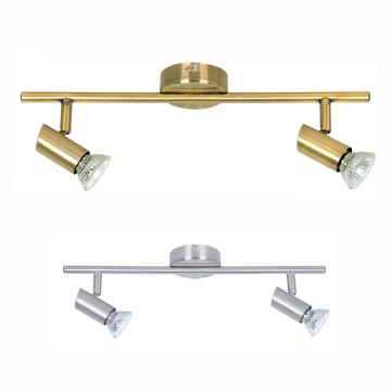 Επιτοίχιο σποτ από μέταλλο σε οξυντέ απόχρωση 2XGU10 D:40cm (9076-2Φ-Οξυντέ)