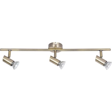 Επιτοίχιο σποτ από μέταλλο σε οξυντέ απόχρωση 3XGU10 D:60cm (9076-3Φ-Οξυντέ)