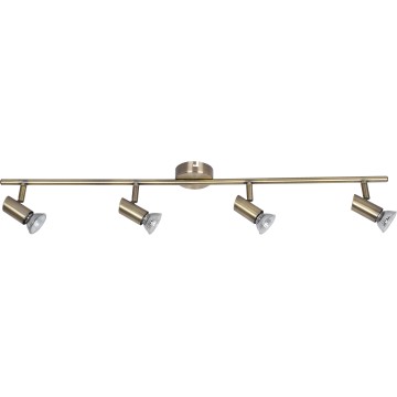 Επιτοίχιο σποτ από μέταλλο σε όξυνε απόχρωση 4XGU10 D:80cm (9076-4Φ-Οξυντέ)