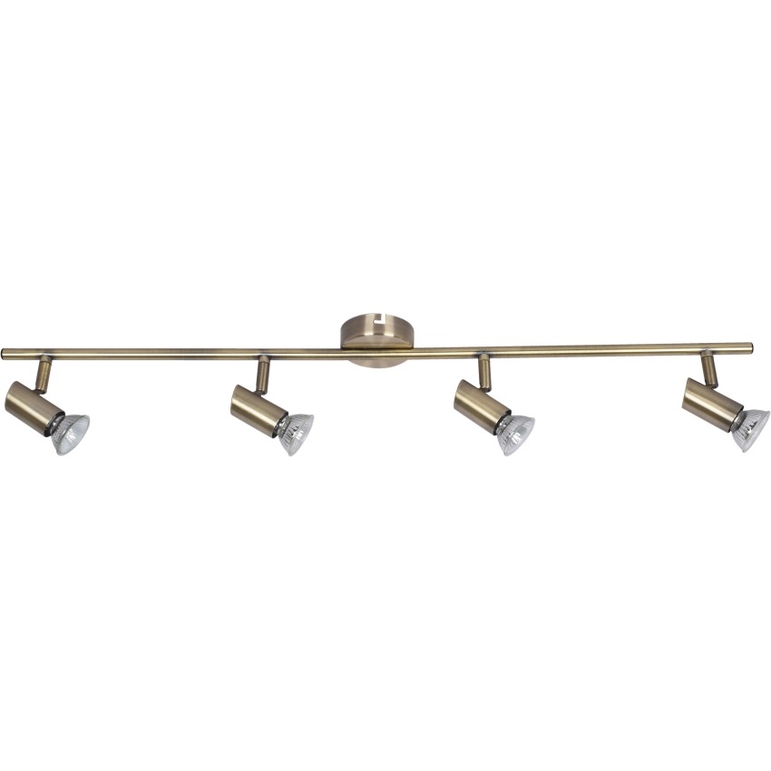 Επιτοίχιο σποτ από μέταλλο σε όξυνε απόχρωση 4XGU10 D:80cm (9076-4Φ-Οξυντέ)