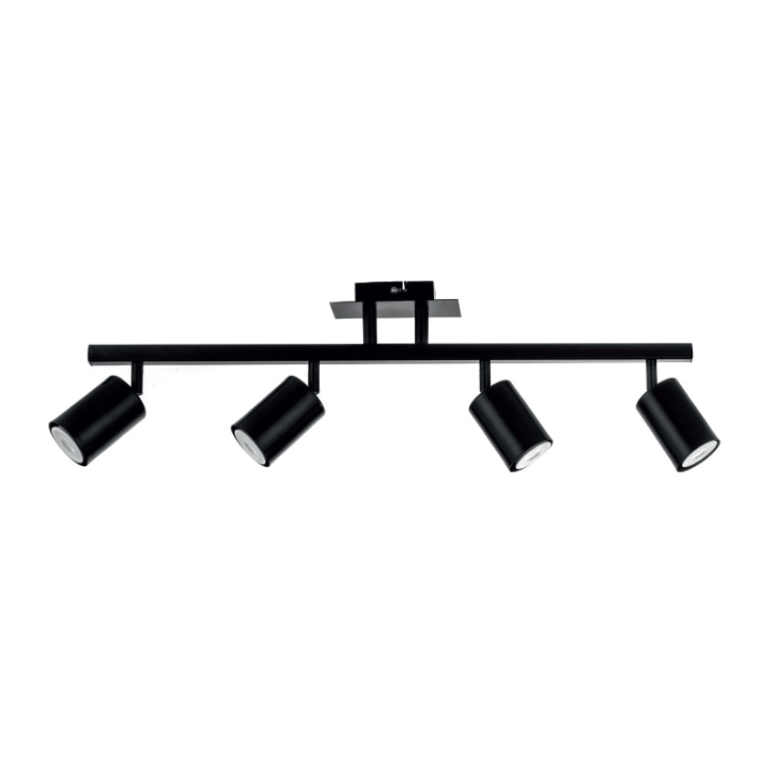 Επιτοίχιο σποτ από μέταλλο σε μαύρη απόχρωση 4XGU10 D:70cm (9081-4)