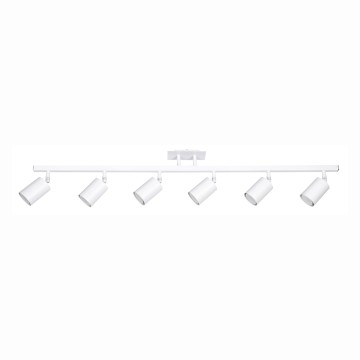 Επιτοίχιο σποτ από μέταλλο σε λευκή απόχρωση 6XGU10 D:110cm (9086-6)