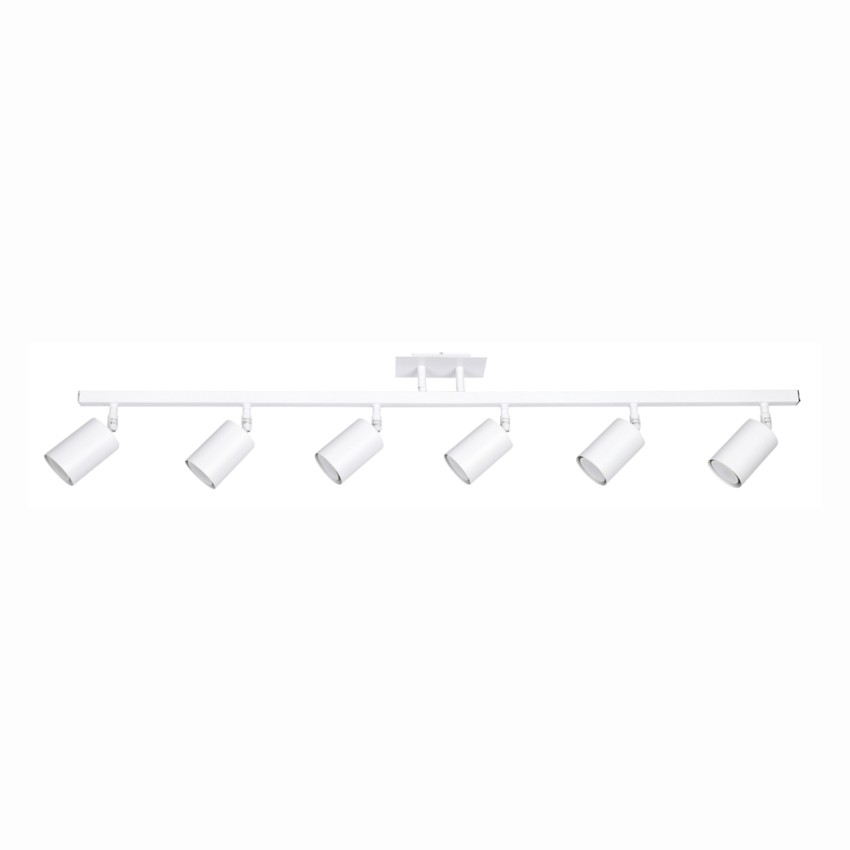 Επιτοίχιο σποτ από μέταλλο σε λευκή απόχρωση 6XGU10 D:110cm (9086-6)