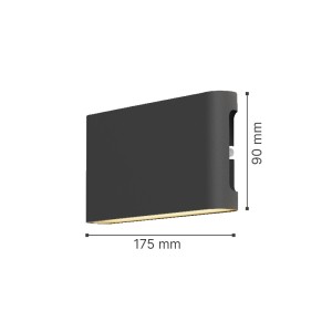 Niskey Επιτοίχιο Φωτιστικό Εξωτερικού Χώρου LED 14W 3CCT σε Γκρι Χρώμα Niskey Επιτοίχιο Φωτιστικό Εξωτερικού Χώρου LED 14W 3CCT σε Γκρι Χρώμα