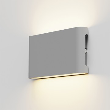 Niskey Επιτοίχιο Φωτιστικό Εξωτερικού Χώρου LED 14W 3CCT σε Γκρι Χρώμα