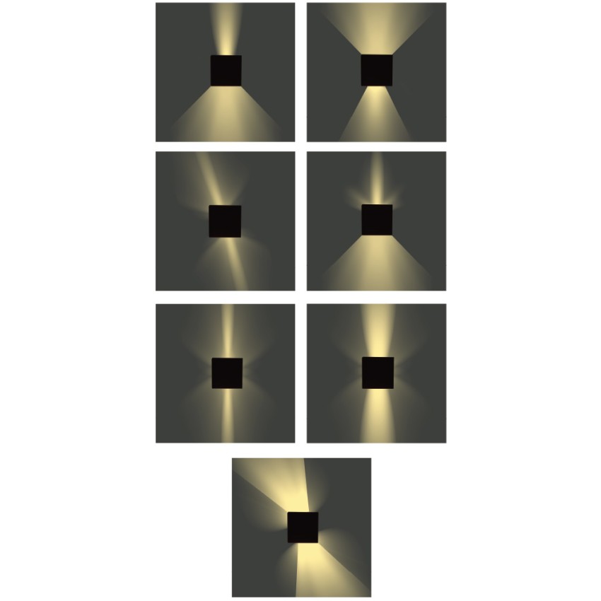 it-Lighting Emerald LED 10W 3000K Outdoor Wall Lamp White D:9,9cmx9,9cm (80203121)