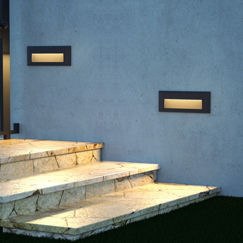 Mono Επιτοίχιο Φωτιστικό Εξωτερικού Χώρου LED 3W 3CCT σε Ανθρακί Χρώμα D:22cm x 2.8cm