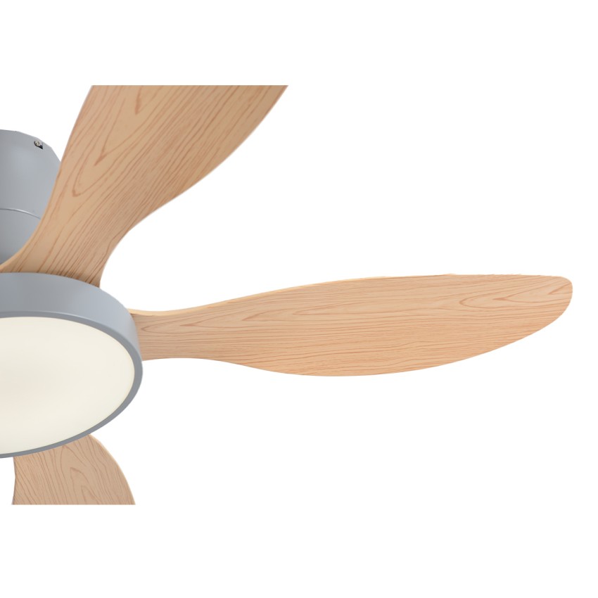 it-Lighting Denali Ανεμιστήρας Οροφής με LED 24W, DC Μοτέρ & Smart App - Γκρι/Ξύλο (102000730)