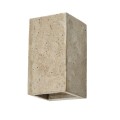 Επιτοίχιο φωτιστικό γκρι από travertine marble 2XG9 D:9 x 16cm (43065)