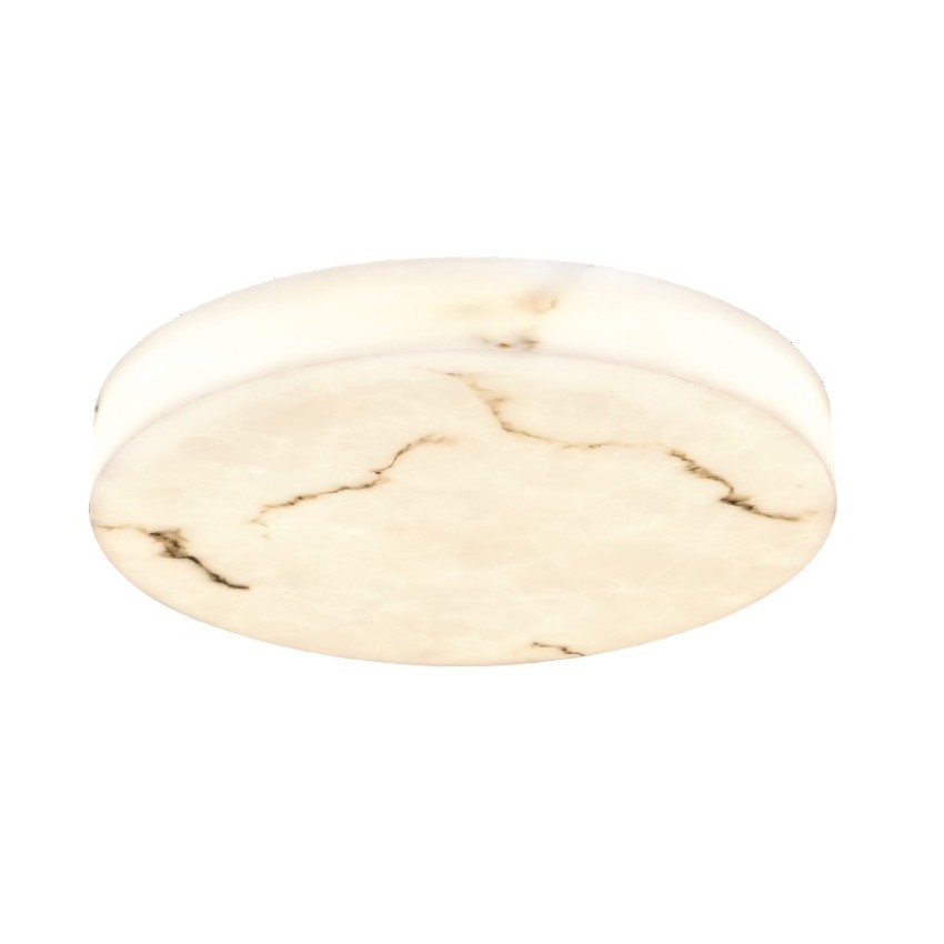 Φωτιστικό οροφής, LED 48W Alabaster & ritine, 5280 lm, 3CCT (by switch on base) D:60x6cm (42053-B)