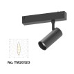 Inlight Φωτιστικό spot LED 10W, 3CCT, 24° για μαγνητική ράγα 220V, σε μαύρη απόχρωση D:4,5x10cm (TM20120)