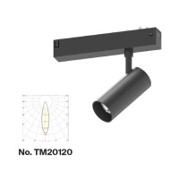 Inlight Φωτιστικό spot LED 10W, 3CCT, 24° για μαγνητική ράγα 220V, σε μαύρη απόχρωση D:4,5x10cm (TM20120)