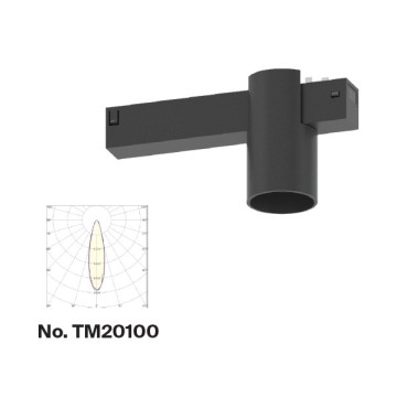 Inlight Φωτιστικό spot LED 10W, 3CCT, 24° για μαγνητική ράγα 220V, σε μαύρη απόχρωση D:6x9.5cm (TM20100)