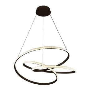 Inlight Κρεμαστό φωτιστικό LED 40W 3CCT (by switch on base) σε μα΄ύρη απόχρωση D:45cm (6092-B-Black)