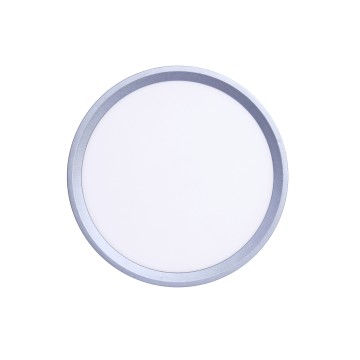 Inlight Πλαφονιέρα οροφής LED 18W 3CCT (by switch on base) σε ασημί απόχρωση D:23x2,5cm (42036-E-Silver)