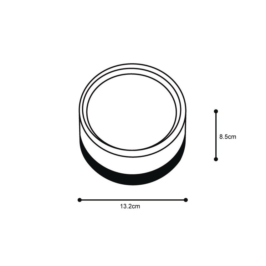 it-Lighting Ceiling LED 9W 3CCT Outdoor Ceiling Light black D:14cmx7,8cm (80301050)