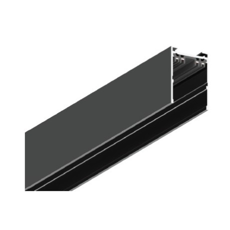 Μαγνητική ράγα 220V με κάλυμμα μαύρη D:2m (TRM20012)