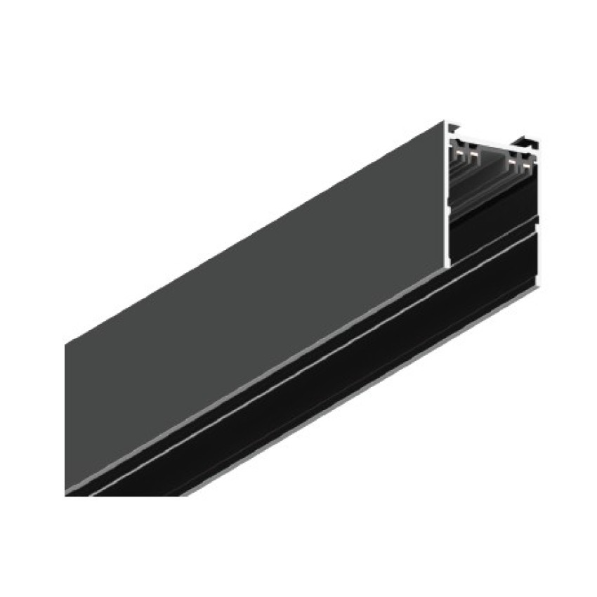 Μαγνητική ράγα 220V με κάλυμμα μαύρη D:2m (TRM20012)
