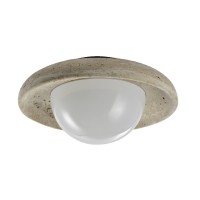 Πλαφονιέρα οροφής γκρι από travertine marble 2XG9 D:25cm (43067)