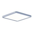 Πλαφονιέρα οροφής LED 40W 3CCT (by switch on base) από ασημί μέταλλο  D:50cm (42045-Silver)