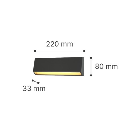 it-Lighting Blue LED 4W 3CCT Outdoor Wall Lamp White D:22cmx8cm (80202320)