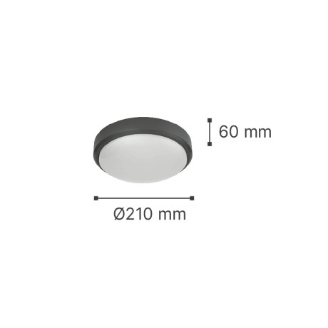 it-Lighting Echo LED 15W 3CCT Outdoor Ceiling Light White D:21cmx6cm (80300220)