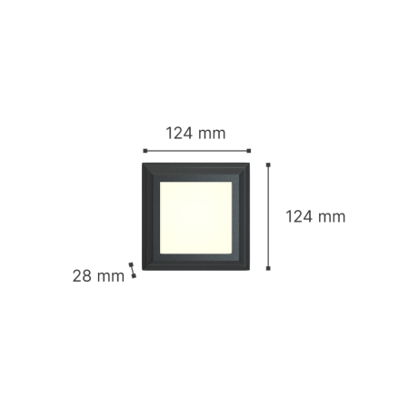 it-Lighting George LED 3.5W 3CCT Outdoor Wall Lamp Grey D:12.4cmx12.4cm(80201530)