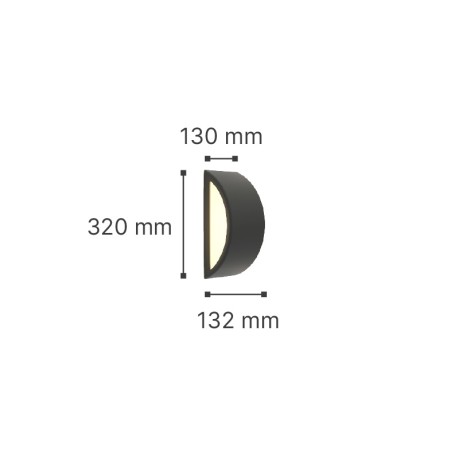 it-Lighting Clear 1xE27 Outdoor Up-Down Wall Lamp Grey D:32cmx13cm (80202734)