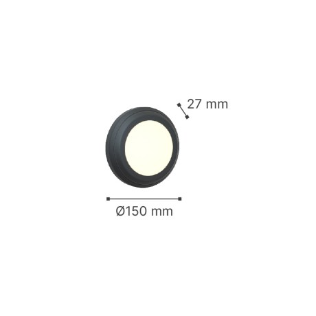 it-Lighting Jocassee LED 3.5W 3CCT Outdoor Wall Lamp Anthracite D:15cmx2.7cm (80201440)