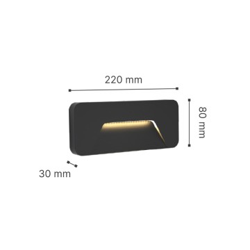 it-Lighting Kentucky LED 3W 3CCT Outdoor Wall Lamp White D:22cmx8cm (80202020)