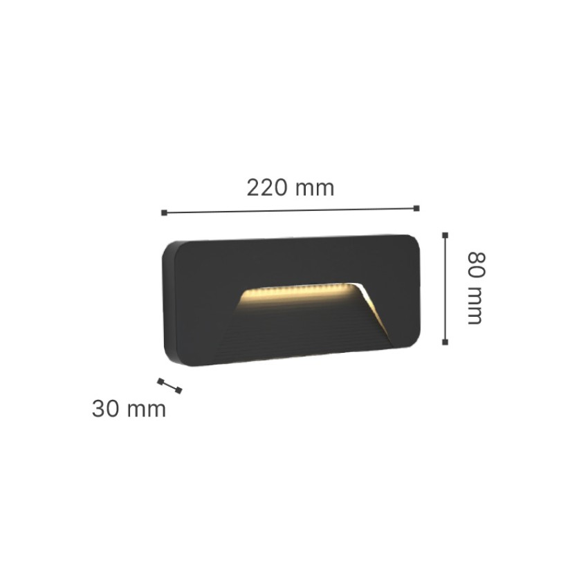 it-Lighting Kentucky LED 3W 3CCT Outdoor Wall Lamp Anthracite D:22cmx8cm (80202040)