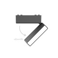 Φωτιστικό LED 5W 3CCT για Ultra-Thin μαγνητική ράγα σε μαύρη απόχρωση (by tuya and zigbee) D:12,8cmX8cm (T04905-BL)