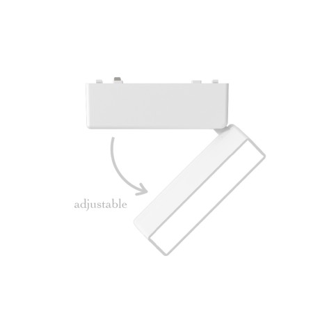 Φωτιστικό LED 5W 3CCT για Ultra-Thin μαγνητική ράγα σε λευκή απόχρωση (by tuya and zigbee) D:12,8cmX8cm (T04905-WH)