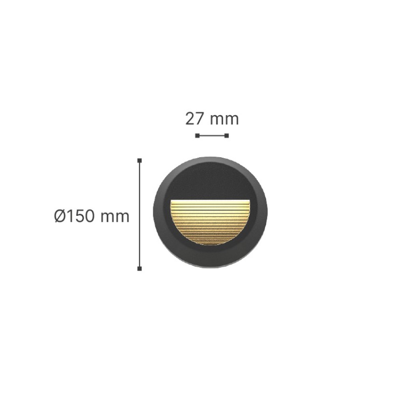 it-Lighting Maroon LED 2W 3CCT Outdoor Wall Lamp Anthracite D:15cmx2.7cm (80201640)