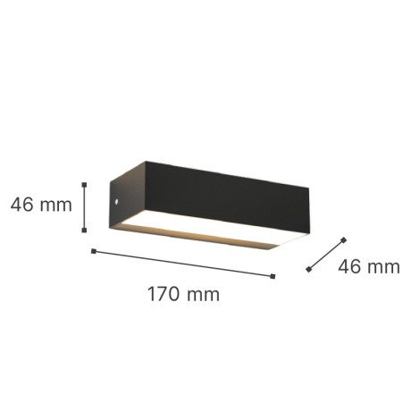 Martin Επιτοίχιο Φωτιστικό Εξωτερικού Χώρου LED 9W 3CCT Up-Down σε Λευκό Χρώμα D 17cm x 4.6cm