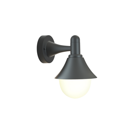 it-Lighting Rabun 1xE27 Outdoor Wall Lamp Black D:24.5cmx23.5cm (80202514)