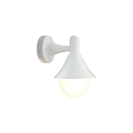 it-Lighting Rabun 1xE27 Outdoor Wall Lamp White D:24.5cmx23.5cm (80202524)