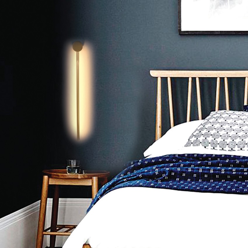 Επιτοίχιο φωτιστικό LED 7W 3000K από μαύρο μέταλλο D:60cm (43014-Black)