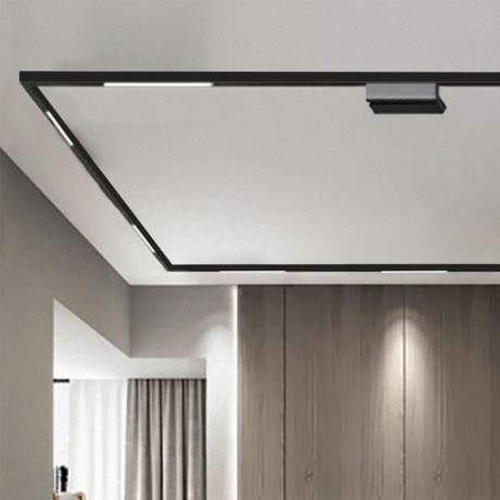 Inlight Φωτιστικό LED 18W 3CCT για μαγνητική ράγα σε μαύρη απόχρωση D:32,8X2,2X4,3cm (TM0010-Black)
