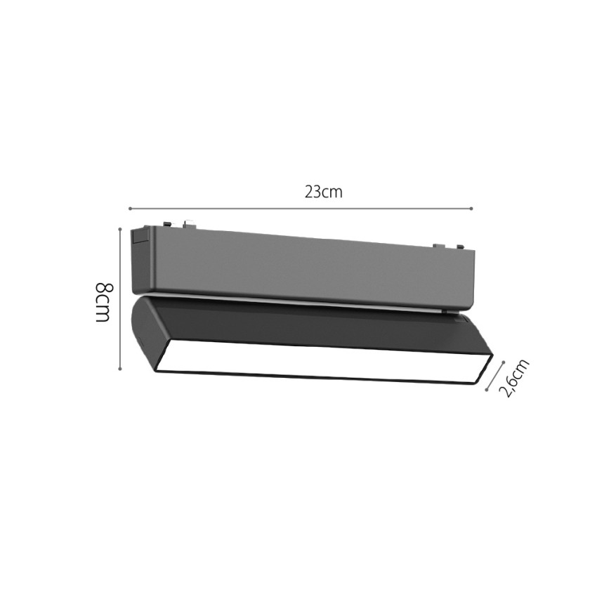 Φωτιστικό LED 10W 3000K για Ultra-Thin μαγνητική ράγα σε λευκή απόχρωση D:23cmX8cm (T03401-WH)