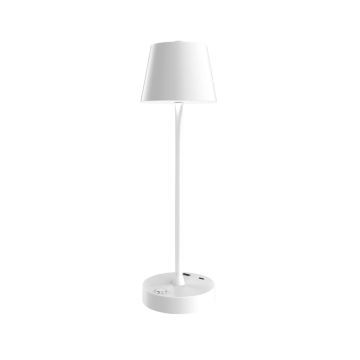 it-Lighting Tahoe Rechargeable LED 2W 3CCT Touch Table Lamp White D:38cmx11cm (80100220)