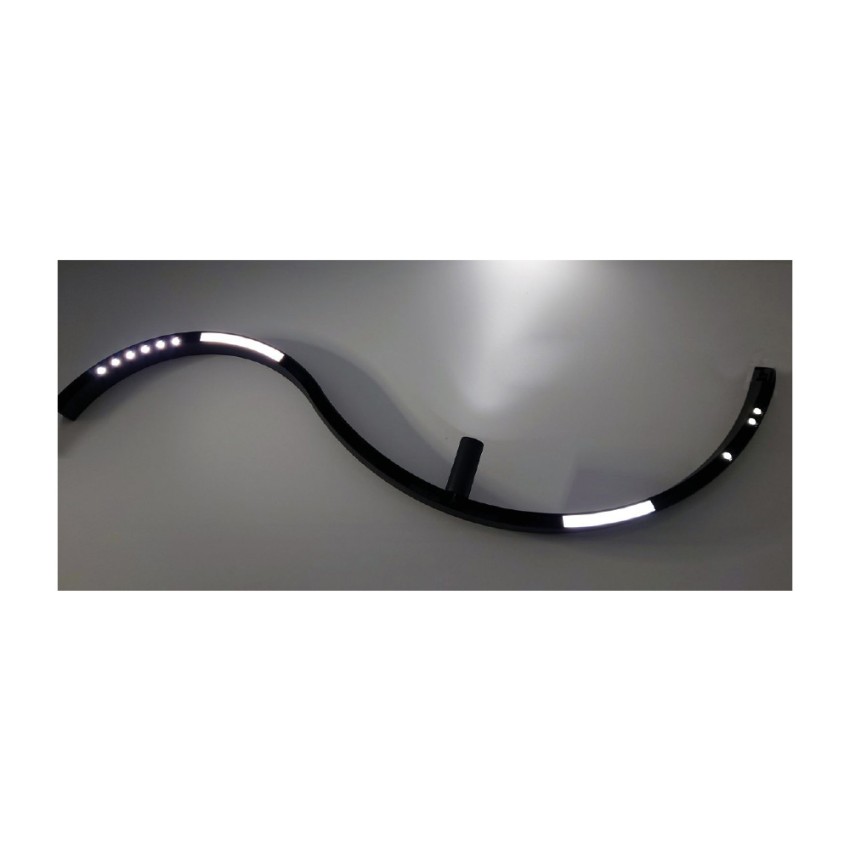Inlight Γραμμικό φωτιστικό LED 12W 3CCT για Curved μαγνητική ράγα σε μαύρη απόχρωση D:34x2,2x2,5cm (TMC0021-Black)