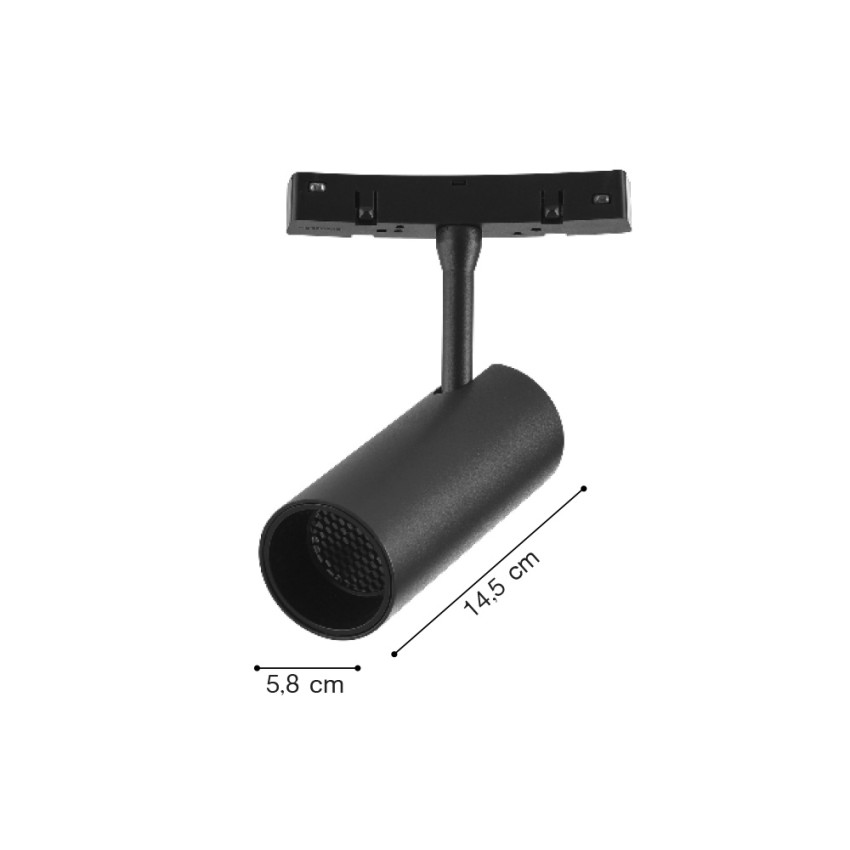 Inlight Σποτ για Curved μαγνητική ράγα LED 20W 3000K σε μαύρη απόχρωση D:5,8x14,5cm (TMC0061-Black)