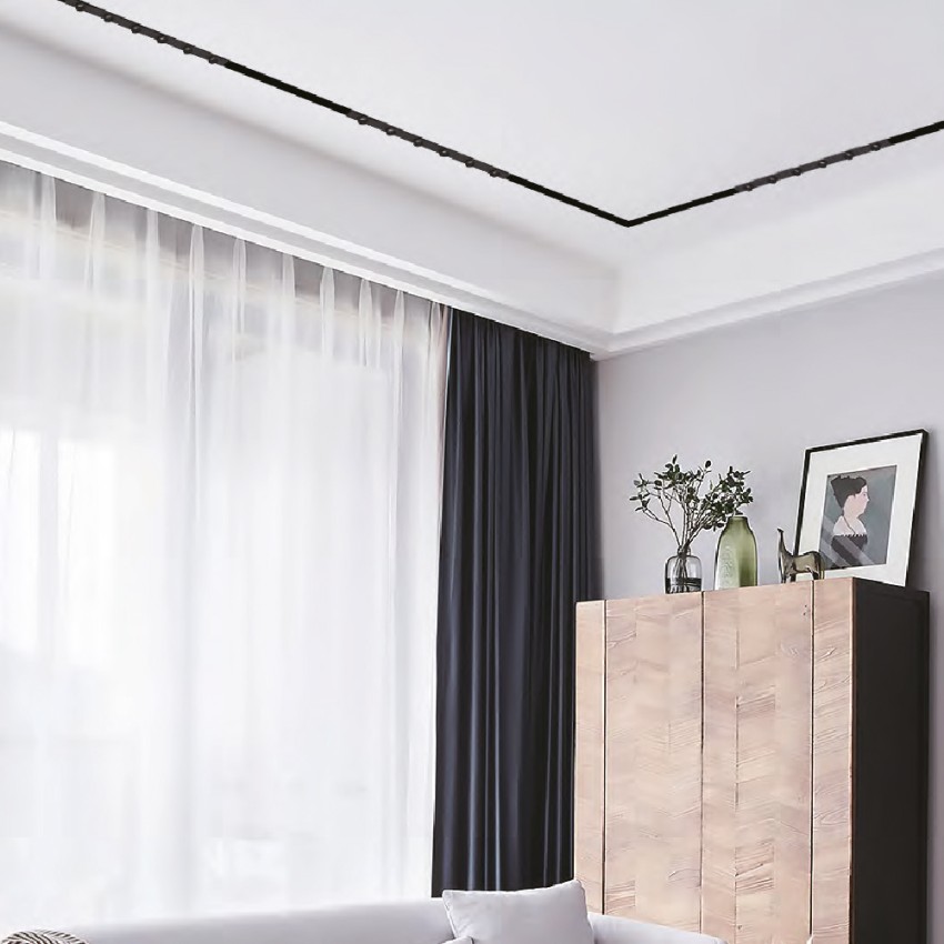 Inlight Γραμμικό φωτιστικό LED 6W 3000K για μαγνητική Mini ράγα σε μαύρη απόχρωση D:30cmx1,6cm (TMM0011-Black)