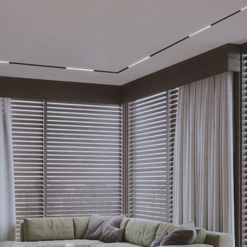 Inlight Γραμμικό φωτιστικό LED 6W 3000K για μαγνητική Mini ράγα σε μαύρη απόχρωση D:30cmx1,6cm (TMM0041-Black)