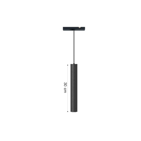 Inlight Φωτιστικό LED 6W 3000K για μαγνητική Mini ράγα σε μαύρη απόχρωση D:30cm (TMM0101-Black)