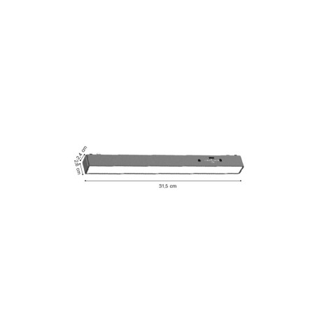 Inlight Γραμμικό φωτιστικό LED 10W 3000K-6000K για ultra thin ράγα σε μαύρη απόχρωση by Tuya and Zigbee D:31,5X2,6X2,4cm (TMZ0020-Black)