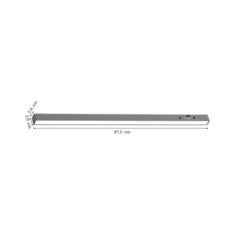 Inlight Γραμμικό φωτιστικό LED 20W 3CCT για Ultra Thin ράγα σε μαύρη απόχρωση D:61,5X2,6X2,4cm (TMU0060-Black)